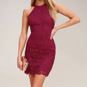 Lulus Love Poem Lace Mini Dress